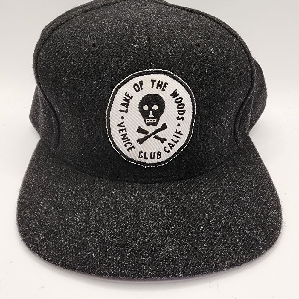 Lake of the Woods Venice Club California Gray / Black Surf Skateboard Hat Cap M
